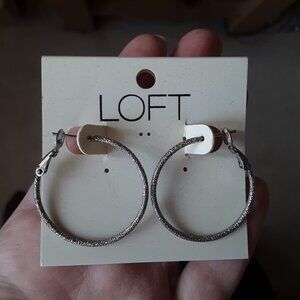Silver hoop earrings